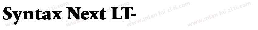 Syntax Next LT字体转换